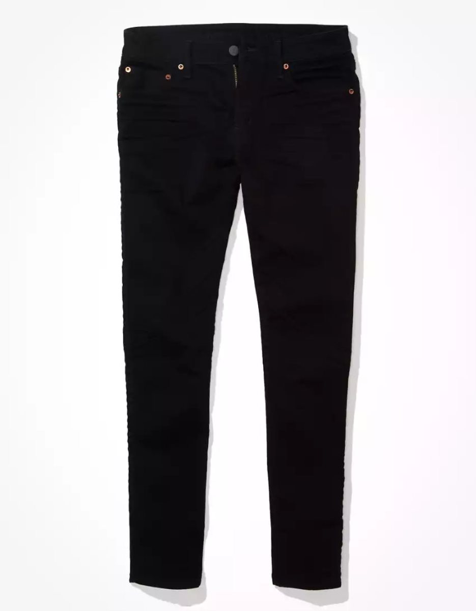 Jean American Eagle AE AirFlexAthletic Mince Noir Homme | TXF-03237647